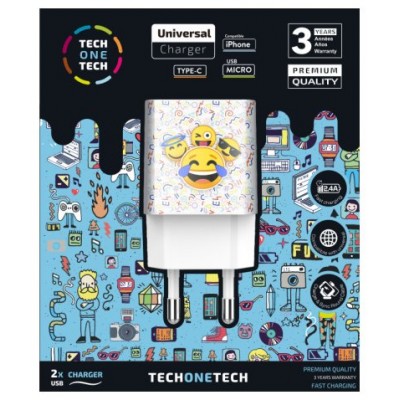 PENDRIVE TECH1TECH-CAR EMOJITECH SMILE en Huesoi