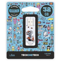 PENDRIVE TECH1TECH-CALAVERA MOTO 32GB en Huesoi