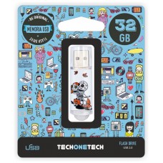 PENDRIVE TECH1TECH-CALAVERA MOTO 32GB en Huesoi