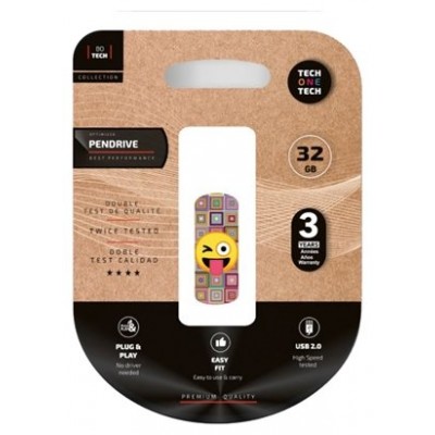 PENDRIVE TECH1TECH-EMOJI GUINO 32GB en Huesoi