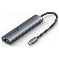 DOCKING STATION 6 PUERTOS USB-C 1xUSB-C/2xUSB/1xHDMI/RJ45/USB-C PD NEGRO VENTION (Espera 4 dias) en Huesoi