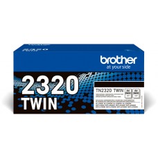 BROTHER pack de 2 cartuchos deToner negro de larga duracion tn2320twin/TN2320TWIN en Huesoi