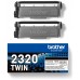 BROTHER pack de 2 cartuchos deToner negro de larga duracion tn2320twin/TN2320TWIN en Huesoi