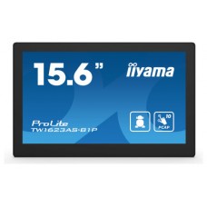 iiyama TW1623AS-B1P pantalla de señalización Panel plano interactivo 39,6 cm (15.6") Wifi 450 cd / m² Double Full HD Negro Pantalla táctil Procesador incorporado Android 24/7 (Espera 4 dias) en Huesoi
