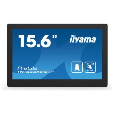 iiyama TW1623AS-B1P pantalla de señalización Panel plano interactivo 39,6 cm (15.6") Wifi 450 cd / m² Double Full HD Negro Pantalla táctil Procesador incorporado Android 24/7 (Espera 4 dias) en Huesoi