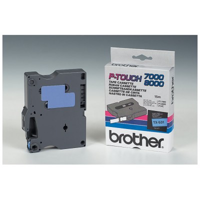 BROTHER Cinta laminada Azul / negro 12 mm en Huesoi