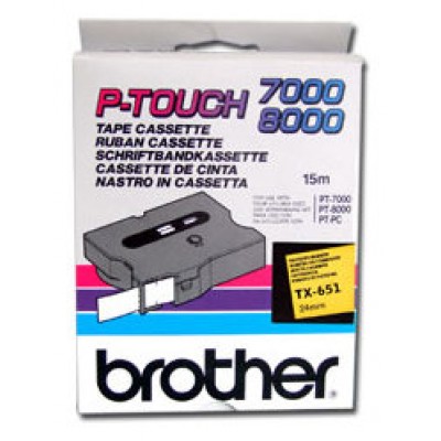 BROTHER Cinta laminada amarillo/negro 24mm, 15m en Huesoi