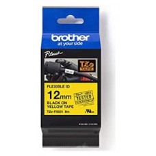 BROTHER Cinta laminada Amarillo / negro (Flexibles) 12mm en Huesoi