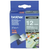 BROTHER Cinta laminada Mate Cinzento claro/Blanco 5m, 12mm en Huesoi