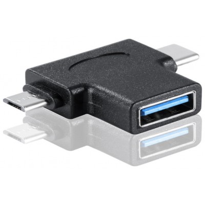 Adaptador USB 3.0 Hembra a Micro USB + Tipo C Biwond (Espera 2 dias) en Huesoi