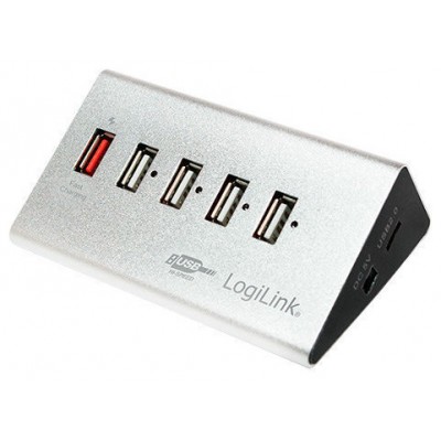 HUB 4 PUERTOS USB 2.0 LOGILINK+1 CARGA RAPIDA en Huesoi