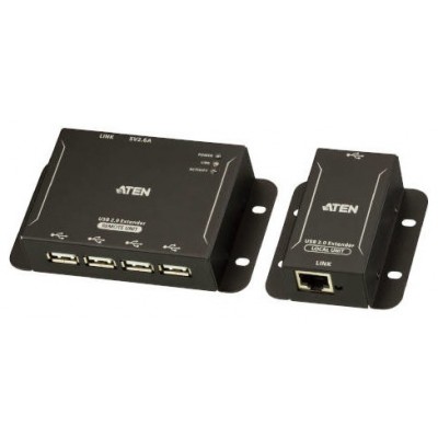 ATEN Extensor USB 2.0 por Cat 5 con hub de cuatro puertos (hasta 50 m) (Espera 4 dias) en Huesoi