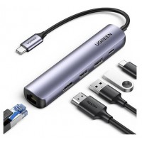 Ugreen 15596 base para port&aacute;til y replicador de puertos Al&aacute;mbrico USB 3.2 Gen 1 (3.1 Gen 1) Type-A + Type-C Aluminio (Espera 4 dias) en Huesoi