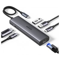 Ugreen REVODOK 6-IN-1 4K@60HZ HDMI ETH DOCK Acoplamiento Base Gris (Espera 4 dias) en Huesoi