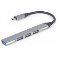 CONCENTRADOR GEMBIRD USB TIPO C - 4P (USB3 X 1 PUERTO, USB2 X 3 PUERTOS) SILVER en Huesoi