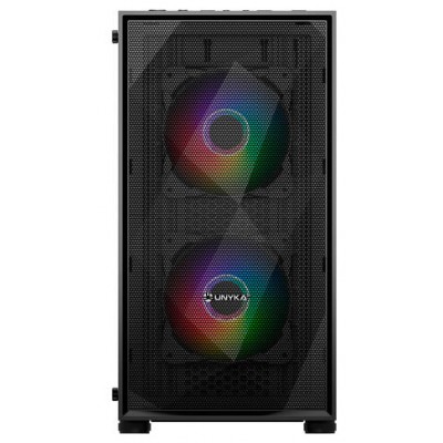 CAJA GAMING MIR B200 BLACK(2*14CM ARGB FRONT+1*12cm en Huesoi