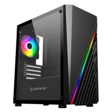 CAJA MICRO ATX GAMING UNYKA MINI GLAYZE LED FRONTAL en Huesoi