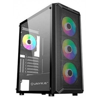 CAJA ATX SEMITORRE GAMING UNYKA ARMOR 3GEN USB TYPE en Huesoi