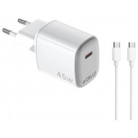 Celly Cargador  45W Usb-C + Cable Usb-C en Huesoi
