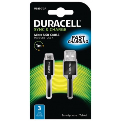 CABLE DURACELL USB-MICRO USB NEGRO en Huesoi
