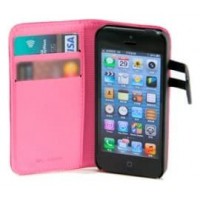 FUNDA WAZZABEE PARA IPHONE 5 POLIPIEL, MARCO INTERIOR PLASTICO, CIERRE MAGNETICO, ROSA (WB-M30WP-PK) (Espera 4 dias) en Huesoi