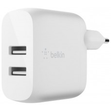 CARGADOR DE PARED BELKIN WCB002VFWH DOBLE USB-A BOOST en Huesoi