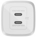 CARGADOR DE PARED BELKIN WCH011VFWH DOBLE USB-C GAN en Huesoi