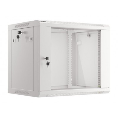 ARMARIO LANBERG MURAL 9U 600X450 RACK 19 FLAT PACK V2 PUERTA CRISTAL GRIS en Huesoi