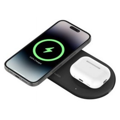 BASE DE CARGA INALAMBRICA DOBLE BELKIN WIZ021VFBK 15 en Huesoi