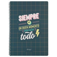 LIBRETA - SIEMPRE ES BUEN MOMENTO PARA DARLO TODO MR WONDERFUL WOA11049ES (Espera 4 dias) en Huesoi