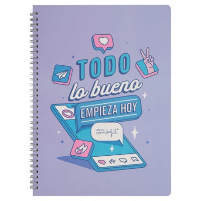 LIBRETA - TODO LO BUENO EMPIEZA HOY MR WONDERFUL WOA11056ES (Espera 4 dias) en Huesoi