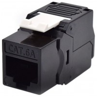 WP Keystone Cat. 6a UTP RJ45/Hembra  Negro en Huesoi