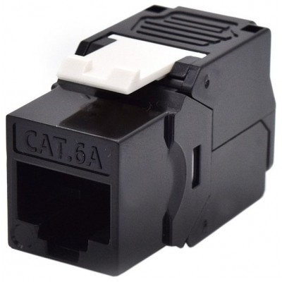 PRESA KEYSTONE WP CAT.6A UTP, TOOLLESS, COLOR NEGRO en Huesoi