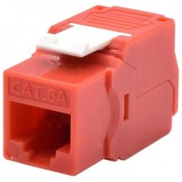 PRESA KEYSTONE WP CAT.6A UTP, TOOLLESS, COLOR ROJO en Huesoi