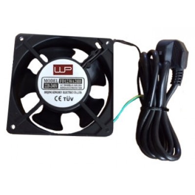 VENTILADOR WP 120X120X38 220V PARA RACK, ENCHUFE SCHUKO, CABLE 2MT en Huesoi