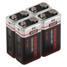 PILAS 6LR61 WARRIORS ALCALINA PACK DE 4 PILAS en Huesoi