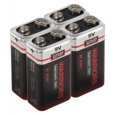 PILAS 6LR61 WARRIORS ALCALINA PACK DE 4 PILAS en Huesoi