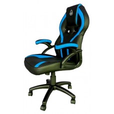 SILLA GAMER KEEP OUT XS200 NEGRA CON DETALLE AZUL en Huesoi