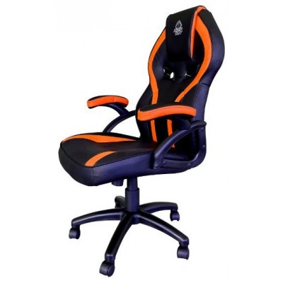 SILLA GAMER KEEP OUT XS200 NEGRA CON DETALLE NARANJA en Huesoi