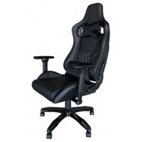 SILLA GAMER PRO KEEP OUT XSPRO HAMMER PURE BLACK CUERO en Huesoi