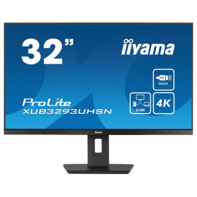 MONITOR IIYAMA 32" XUB3293UHSN-B5, IPS, 60HZ, 4 MS, HDMI, USB, USB-C, DISPLAYPORT, ALT, REG ALT, GIRO, INCL (Espera 4 dias) en Huesoi
