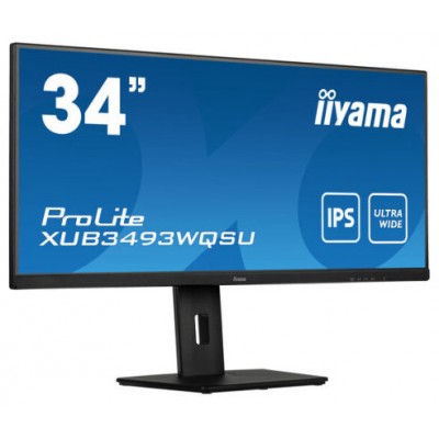 MONITOR IIYAMA 34" XUB3493WQSU-B5, IPS, 75HZ, 4MS, HDMI, USB, DISPLAYPORT, ALT, REG ALT, GIRO, INCL (Espera 4 dias) en Huesoi