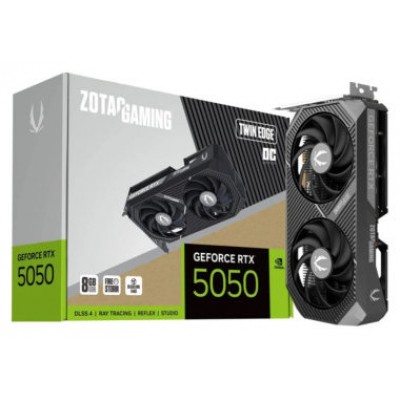 VGA ZOTAC RTX 5050 TWING EDGE OC 8GB,NV,RTX5050,8GB,GDDR6,128BIT,1HDMI+3DP,2 VENTILADORES (ZT-B50500H-10M) (Espera 4 dias) en Huesoi